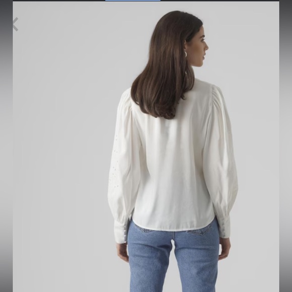NWT VERO MODA Blouse 'SANI' in White Sz Small - Picture 3 of 5